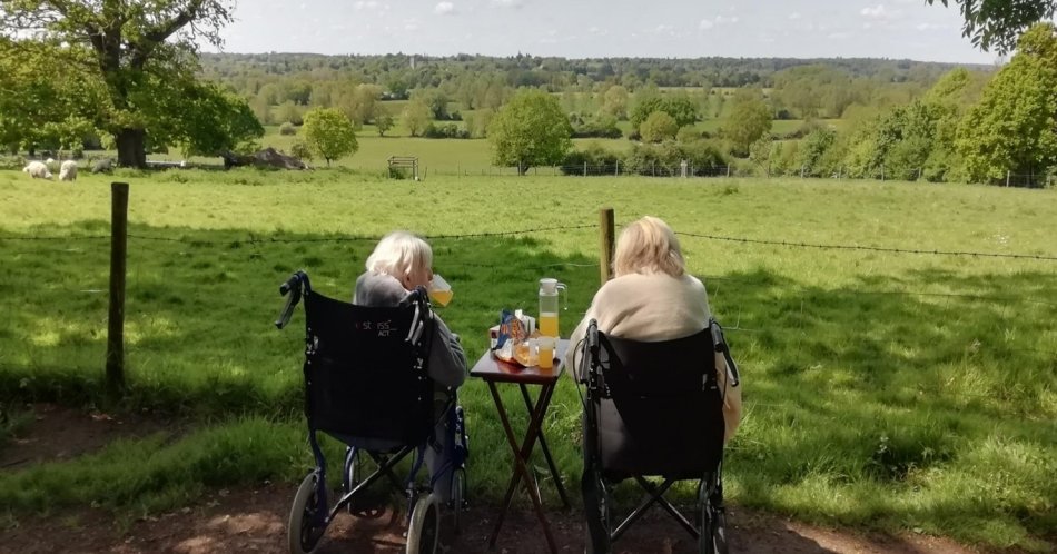 Haughgate House's residents enjoying the view