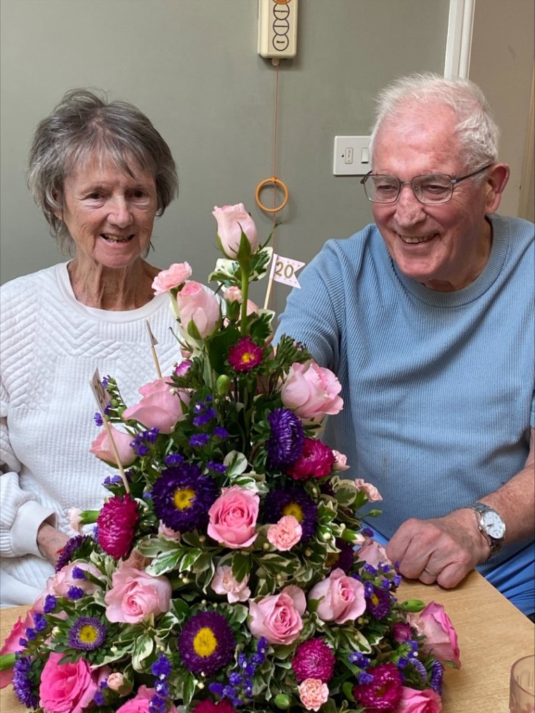 Arranging freshly picked flowers together for the award-winning InBloom display